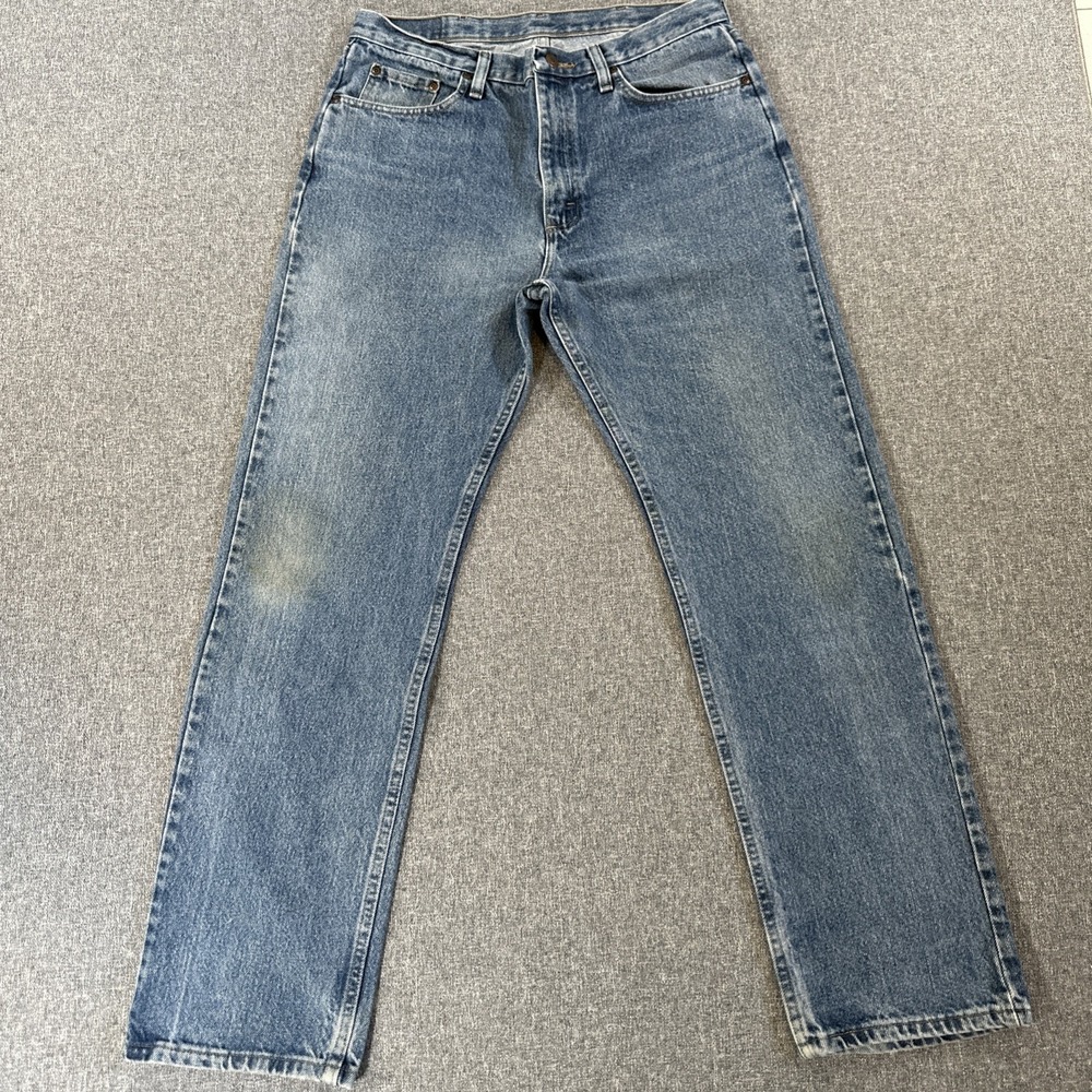 Vintage Wrangler 34x32 Relaxed Fit Jeans USA Fabric Mexico Western Cowboy
